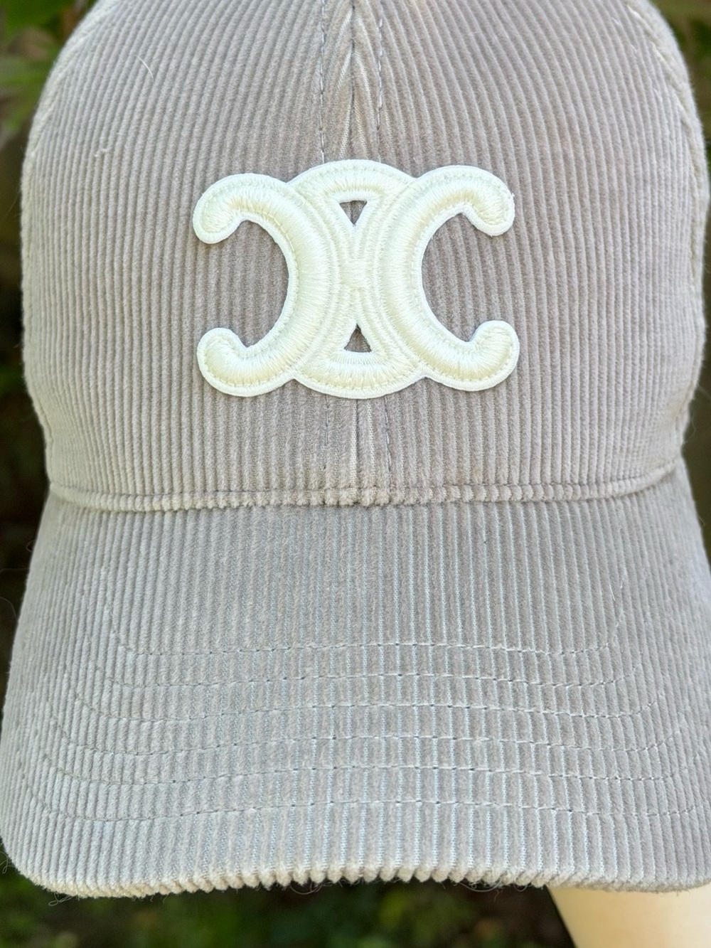 Celine Corduroy Baseball Cap